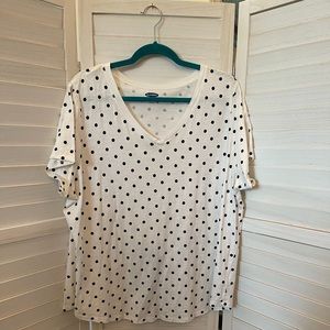 Old navy polka dot everywear top short sleeve plus size 2X